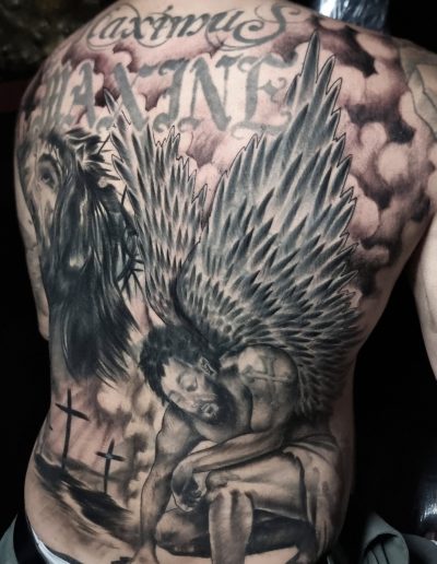 full back tattoo
