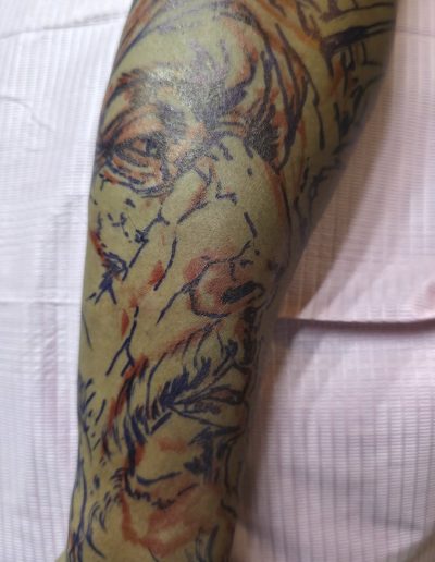 Abstract Face Tattoo